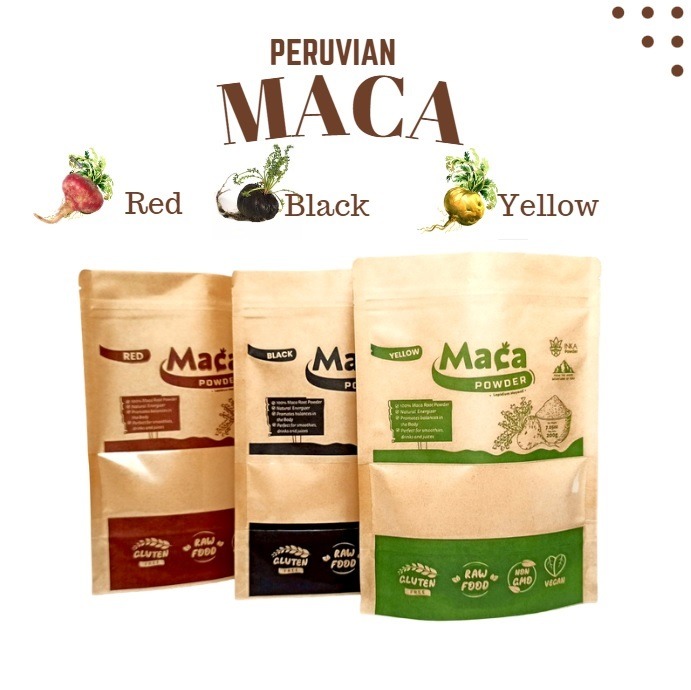 Maca Root Powder: Red, Black and Yellow
